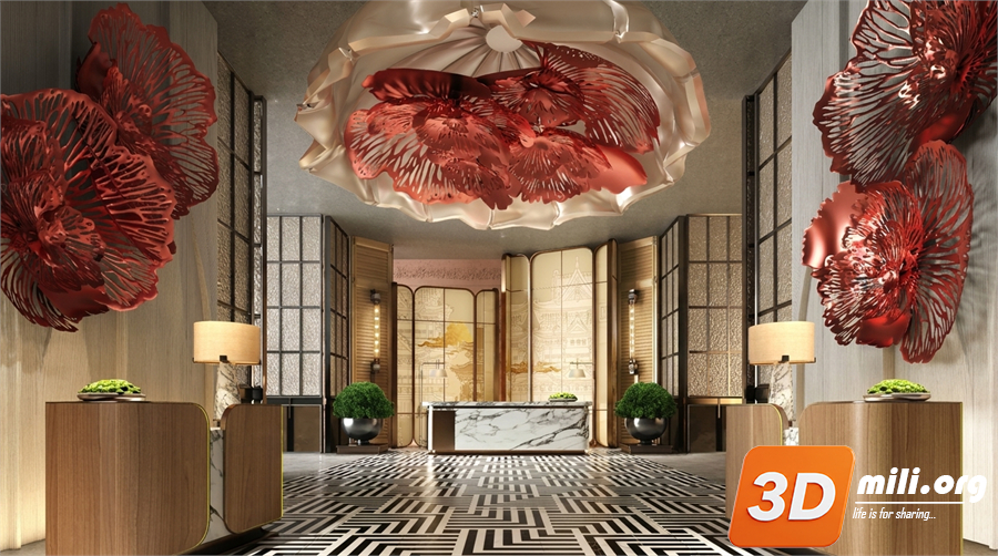 Lobby Decoration Skp Files 